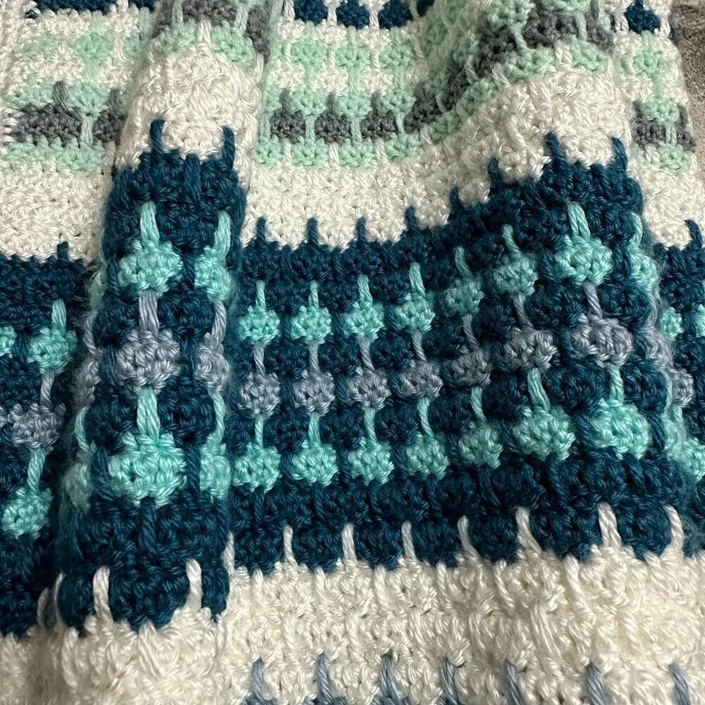 Handmade Crochet Blanket Cape Cover Crochet Throws Hand Knitted Blanket
